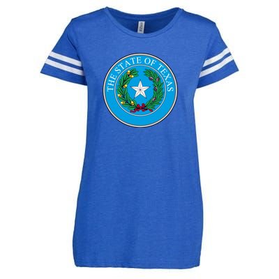 The State Of Texas Seal Enza Ladies Jersey Football T-Shirt