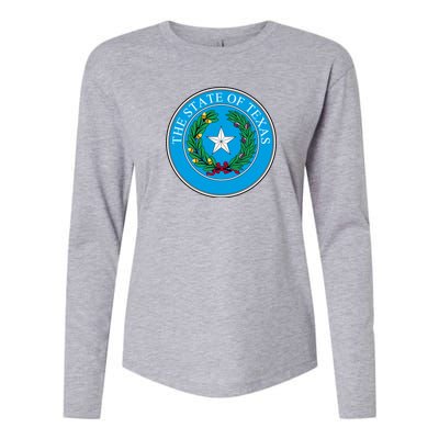 The State Of Texas Seal Womens Cotton Relaxed Long Sleeve T-Shirt