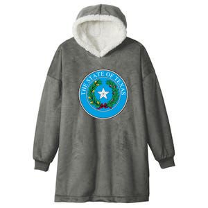 The State Of Texas Seal Hooded Wearable Blanket