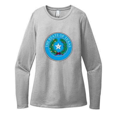 The State Of Texas Seal Womens CVC Long Sleeve Shirt