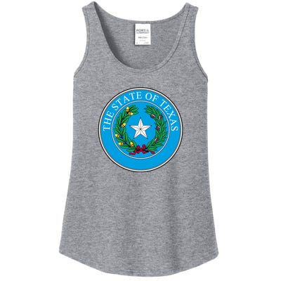 The State Of Texas Seal Ladies Essential Tank