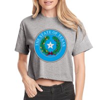 The State Of Texas Seal Women's Crop Top Tee