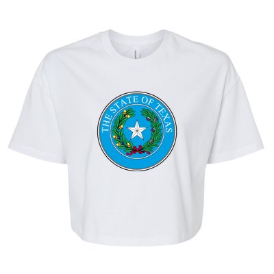 The State Of Texas Seal Bella+Canvas Jersey Crop Tee