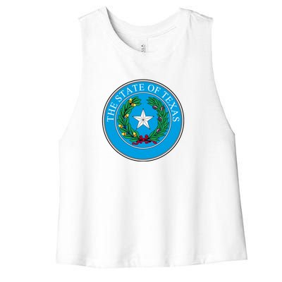 The State Of Texas Seal Women's Racerback Cropped Tank