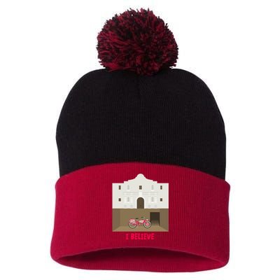 The Secret Of The Alamo Pom Pom 12in Knit Beanie