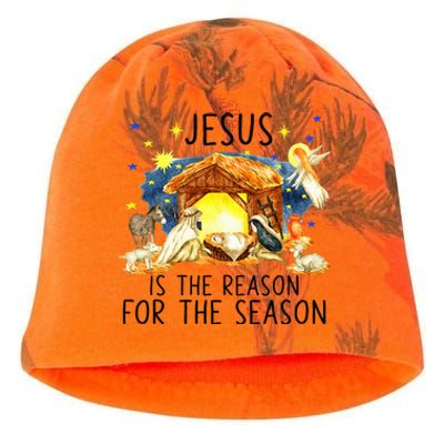 True Story of Jesus Birth Christmas Nativity Catholic Xmas  Kati - Camo Knit Beanie