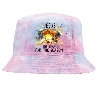 True Story of Jesus Birth Christmas Nativity Catholic Xmas  Tie-Dyed Bucket Hat