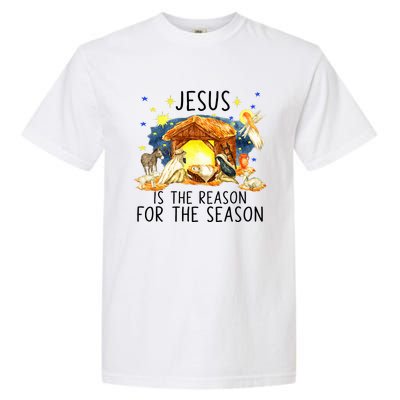 True Story of Jesus Birth Christmas Nativity Catholic Xmas  Garment-Dyed Heavyweight T-Shirt