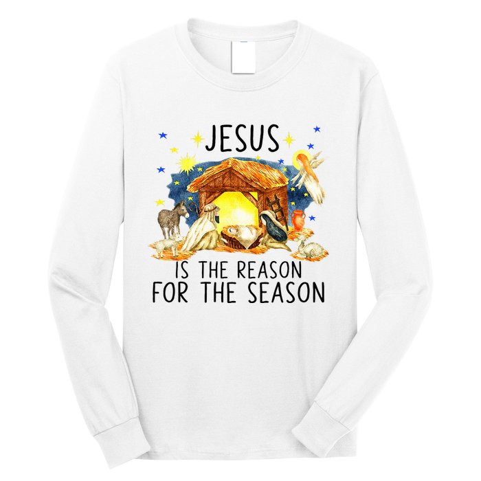 True Story of Jesus Birth Christmas Nativity Catholic Xmas  Long Sleeve Shirt