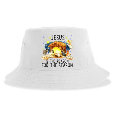 True Story of Jesus Birth Christmas Nativity Catholic Xmas  Sustainable Bucket Hat