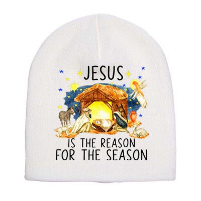 True Story of Jesus Birth Christmas Nativity Catholic Xmas  Short Acrylic Beanie