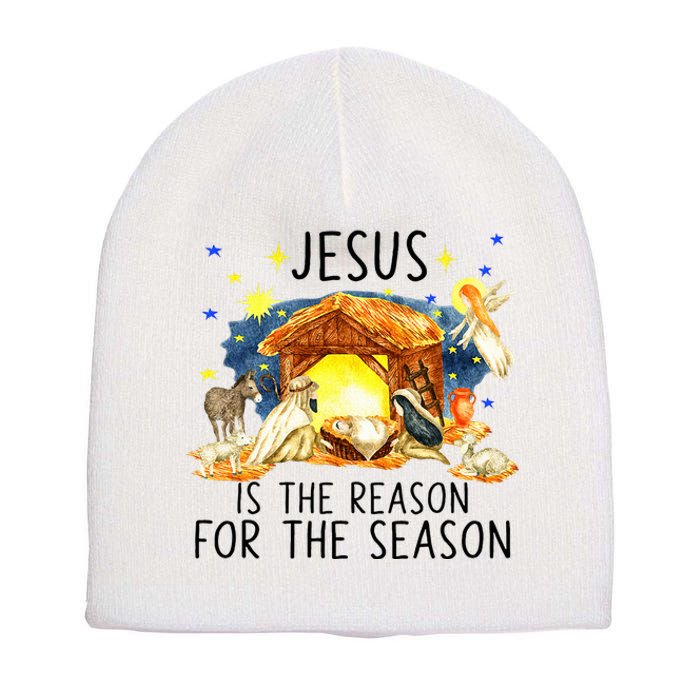 True Story of Jesus Birth Christmas Nativity Catholic Xmas  Short Acrylic Beanie