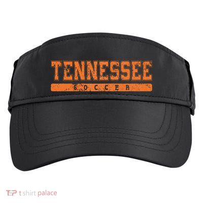 Tennessee Soccer Orange Vintage Text Adult Drive Performance Visor