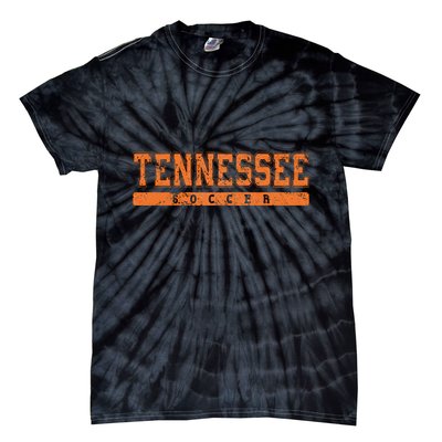Tennessee Soccer Orange Vintage Text Tie-Dye T-Shirt