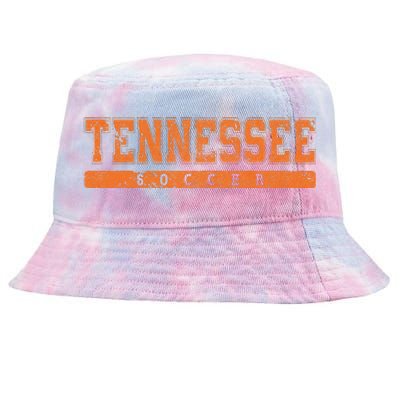 Tennessee Soccer Orange Vintage Text Tie-Dyed Bucket Hat