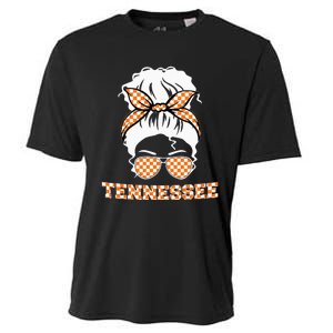 Tennessee State Orange Usa Messy Bun Hair Pride Cooling Performance Crew T-Shirt