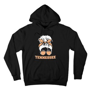 Tennessee State Orange Usa Messy Bun Hair Pride Hoodie