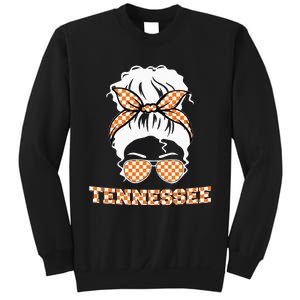 Tennessee State Orange Usa Messy Bun Hair Pride Sweatshirt