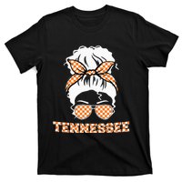 Tennessee State Orange Usa Messy Bun Hair Pride T-Shirt