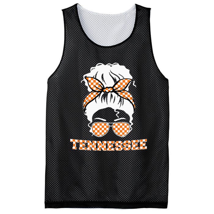 Tennessee State Orange Usa Messy Bun Hair Pride Mesh Reversible Basketball Jersey Tank