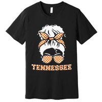 Tennessee State Orange Usa Messy Bun Hair Pride Premium T-Shirt