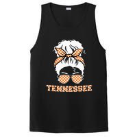 Tennessee State Orange Usa Messy Bun Hair Pride PosiCharge Competitor Tank