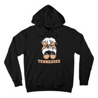 Tennessee State Orange Usa Messy Bun Hair Pride Tall Hoodie