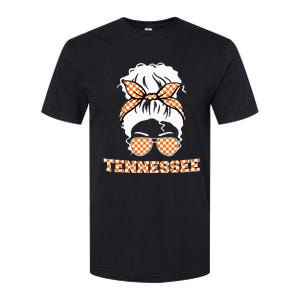 Tennessee State Orange Usa Messy Bun Hair Pride Softstyle CVC T-Shirt