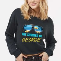 The Summer Of George Pop Culture Cropped Pullover Crew