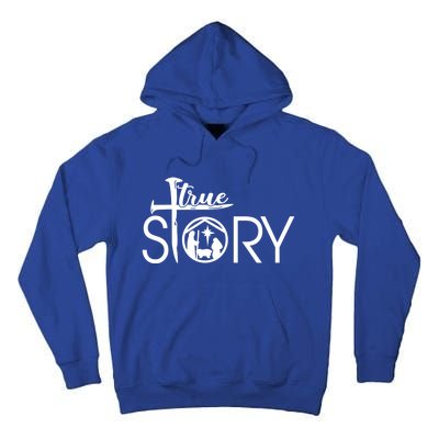 True Story Of Jesus Birth Christmas Nativity Christmas Funny Gift Meaningful Gif Tall Hoodie