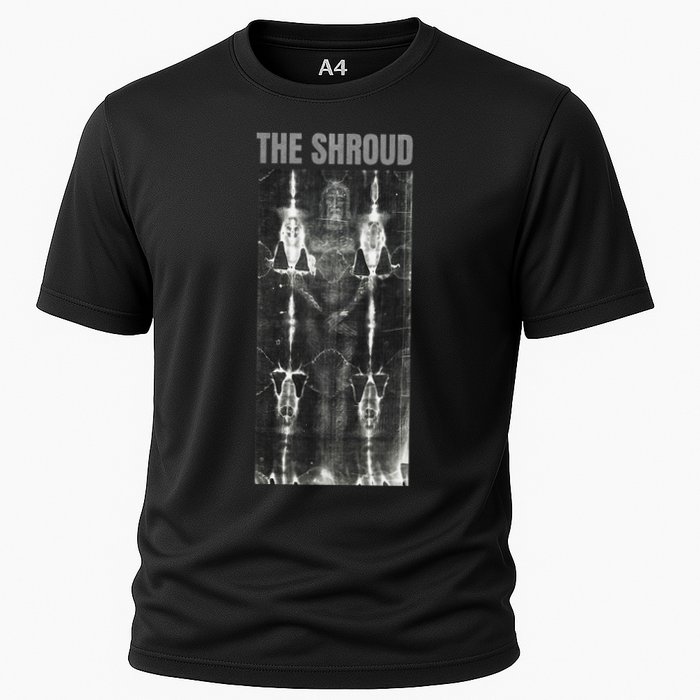 The Shroud of Turin Burial Cloth of Jesus Potentially Cooling Performance Crew T-Shirt