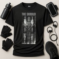 The Shroud of Turin Burial Cloth of Jesus Potentially Cooling Performance Crew T-Shirt