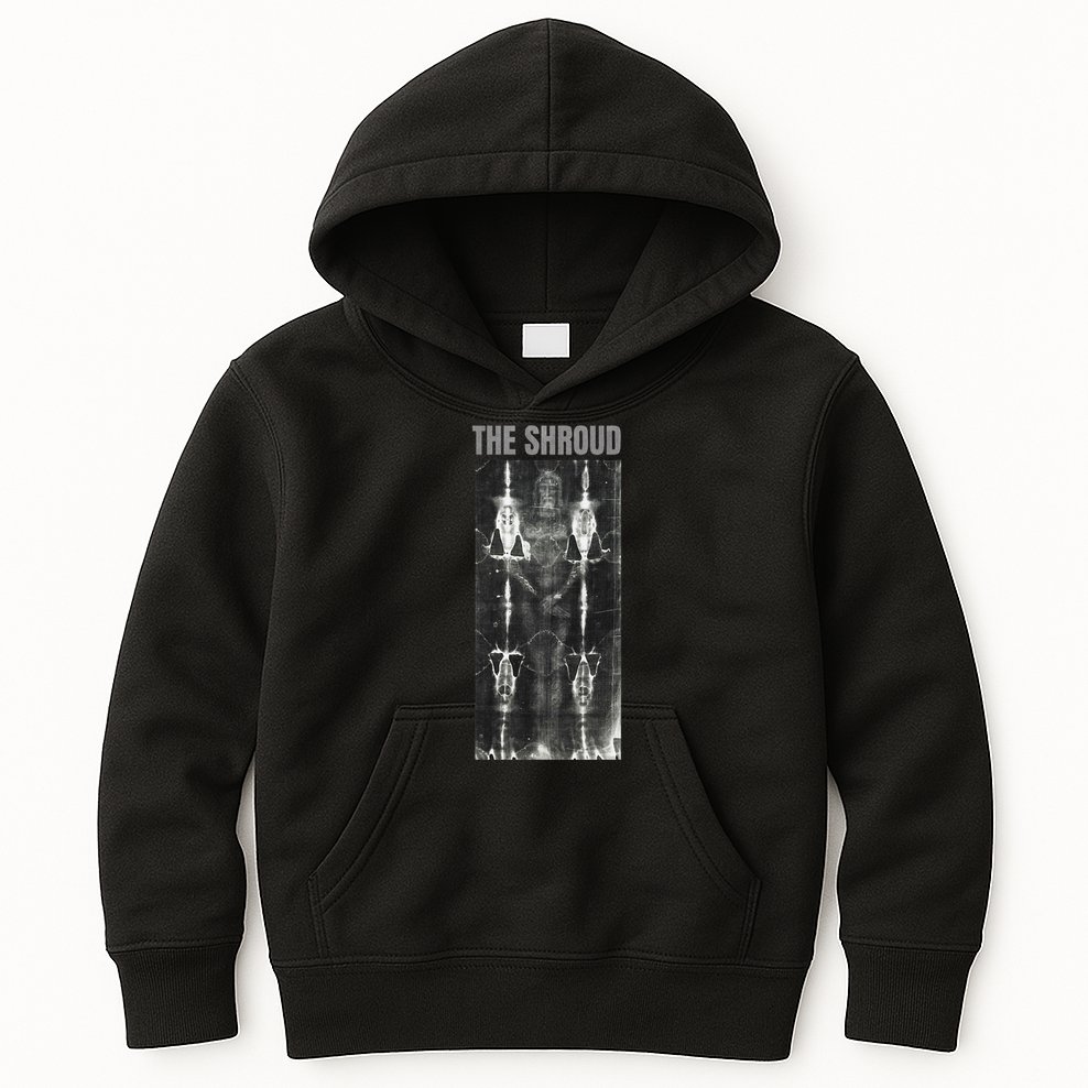 The Shroud of Turin Burial Cloth of Jesus Potentially Kids Hoodie
