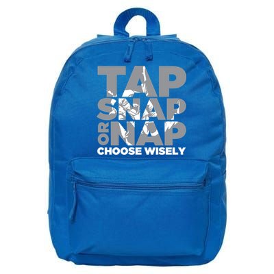 Tap Snap Or Nap Brazillian Jiu Jitsu Bjj Gift 16 in Basic Backpack