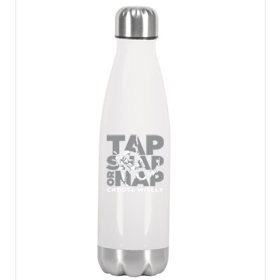 Tap Snap Or Nap Brazillian Jiu Jitsu Bjj Gift Stainless Steel Insulated Water Bottle