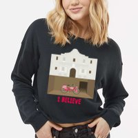 The Secret Of The Alamo Cropped Pullover Crew