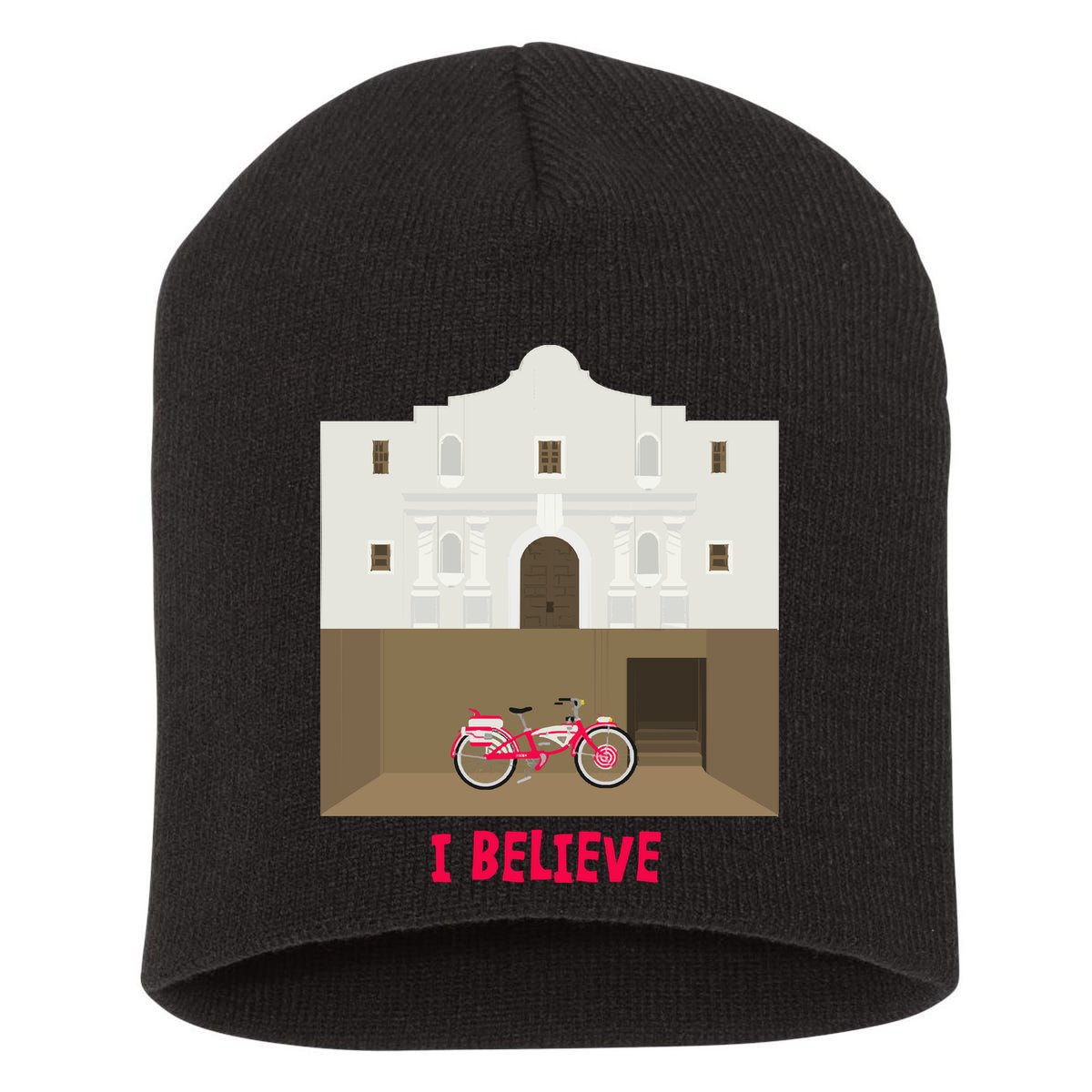 The Secret Of The Alamo Short Acrylic Beanie