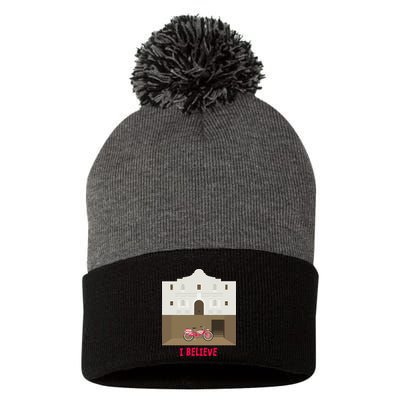The Secret Of The Alamo Pom Pom 12in Knit Beanie