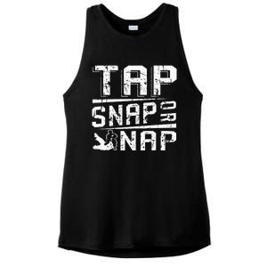 Tap Snap Or Nap Jiu Jitsu Brazilian Bjj Ladies PosiCharge Tri-Blend Wicking Tank