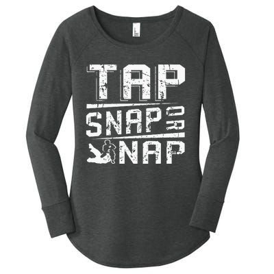 Tap Snap Or Nap Jiu Jitsu Brazilian Bjj Women's Perfect Tri Tunic Long Sleeve Shirt