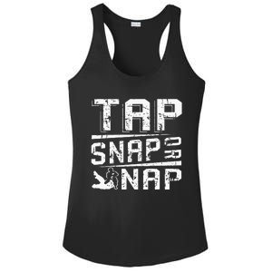 Tap Snap Or Nap Jiu Jitsu Brazilian Bjj Ladies PosiCharge Competitor Racerback Tank