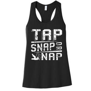 Tap Snap Or Nap Jiu Jitsu Brazilian Bjj Women's Racerback Tank