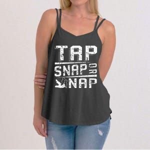 Tap Snap Or Nap Jiu Jitsu Brazilian Bjj Women's Strappy Tank