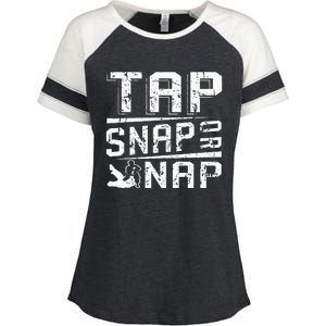 Tap Snap Or Nap Jiu Jitsu Brazilian Bjj Enza Ladies Jersey Colorblock Tee