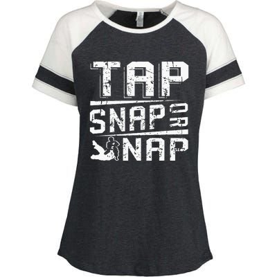 Tap Snap Or Nap Jiu Jitsu Brazilian Bjj Enza Ladies Jersey Colorblock Tee