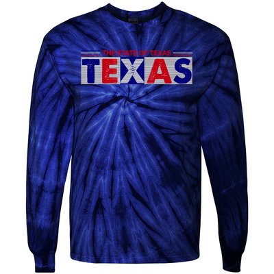 The State Of Texas Logo Tie-Dye Long Sleeve Shirt