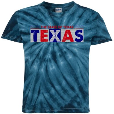 The State Of Texas Logo Kids Tie-Dye T-Shirt