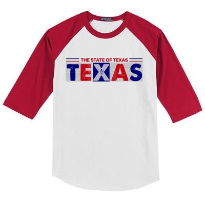 The State Of Texas Logo Kids Colorblock Raglan Jersey