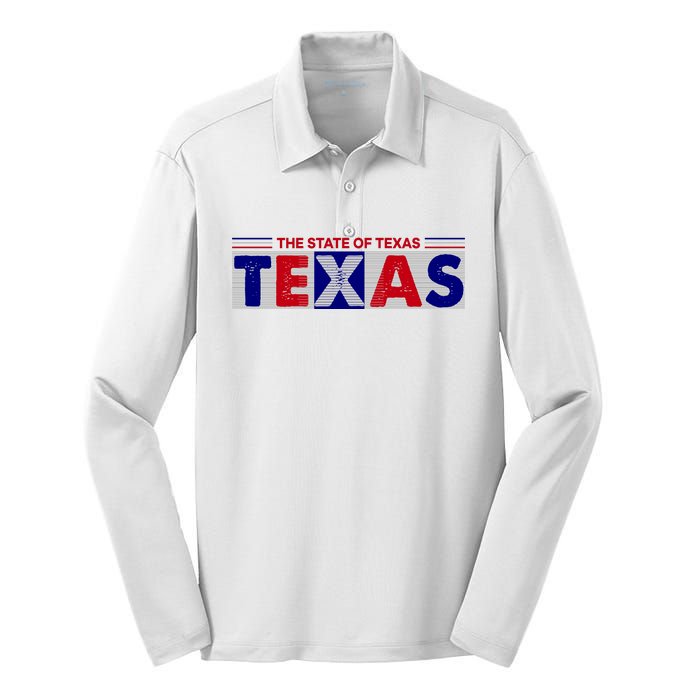 The State Of Texas Logo Silk Touch Performance Long Sleeve Polo