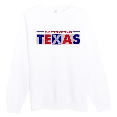 The State Of Texas Logo Premium Crewneck Sweatshirt